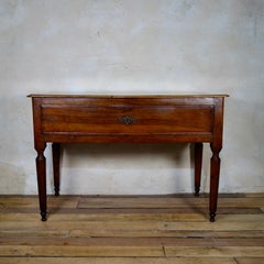 Late 18th Century Walnut Italian Serpentine Console Table