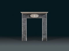 A Late Eighteenth Century Chimneypiece in Bardiglio and White Marble