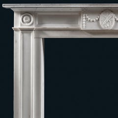 Late 18th / Early 19th Century Statuary Marble Fireplace