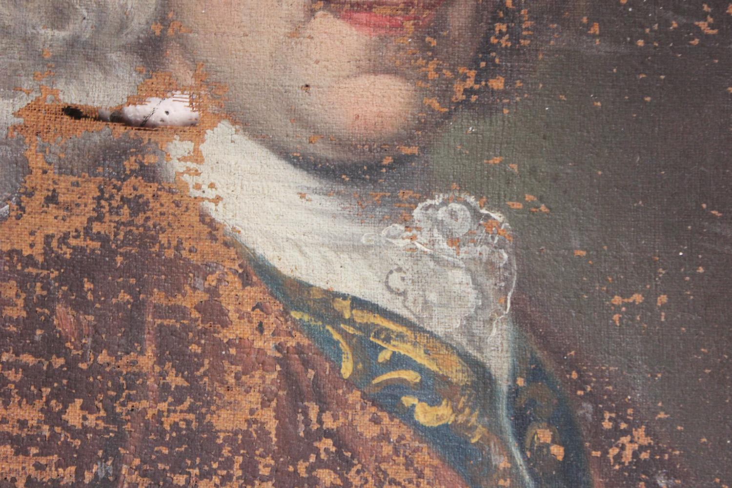 French School Oil on Canvas Portrait of a Gentleman, circa 1790-1800 1