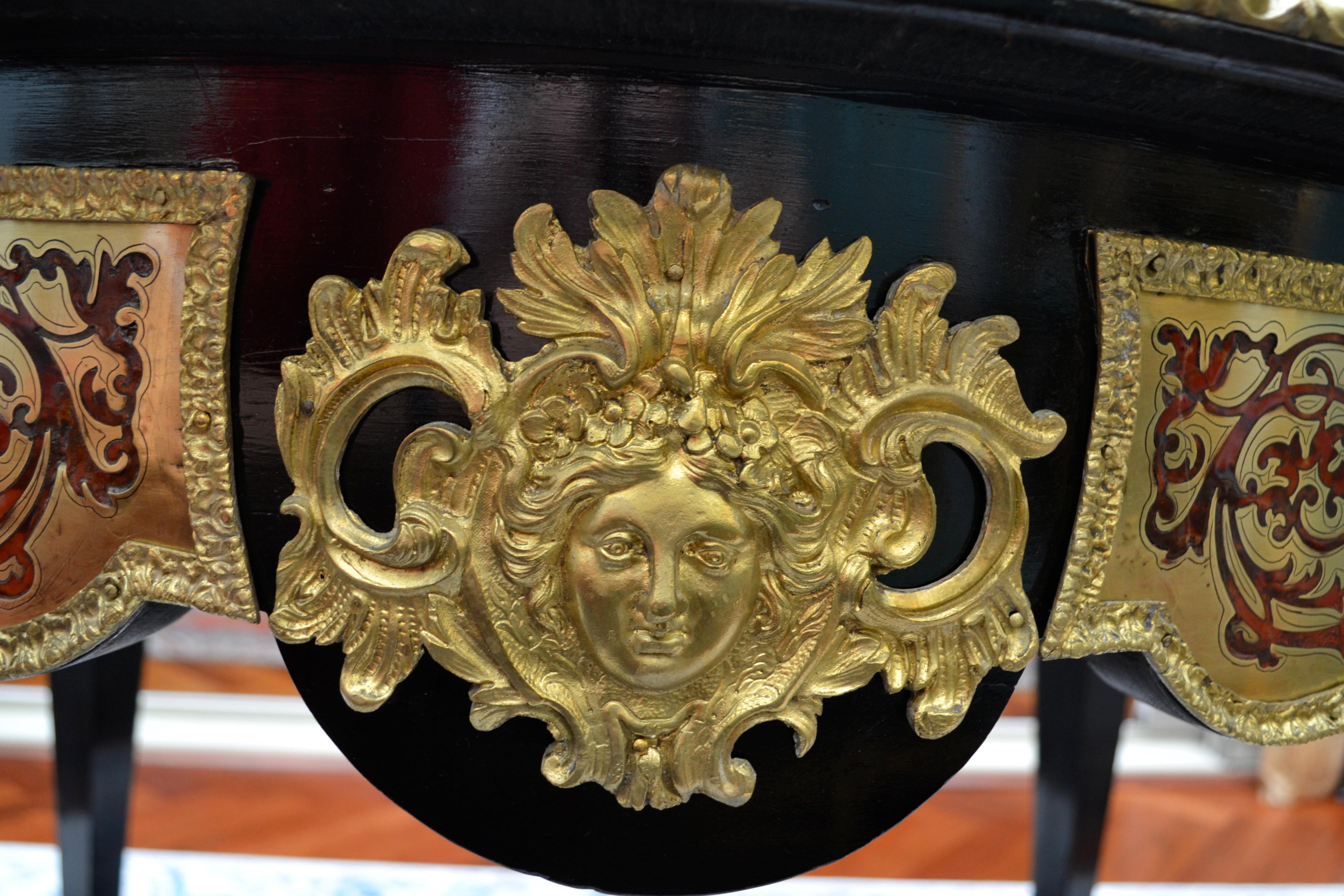 Late 19 Century Boulle French Centre Table and Desk 3