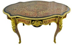 Late 19 Century Boulle French Centre Table and Desk