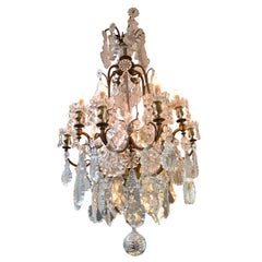 Französisches Louis-XV-Stil des späten 19. Jahrhunderts  Kristall  Kronleuchter