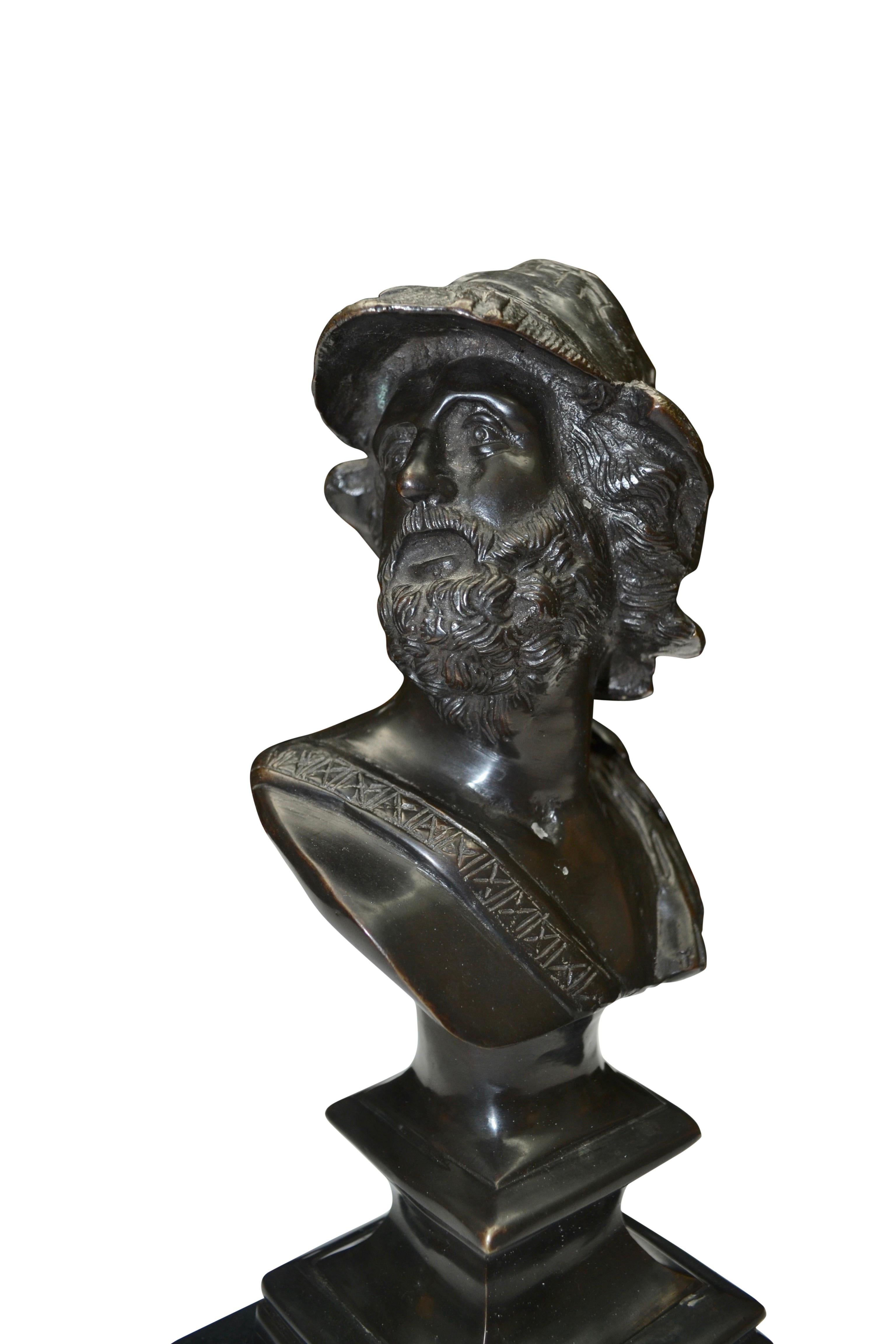 Neoclassical Late 19th Century Grand Tour Bronze Bust of Pericles