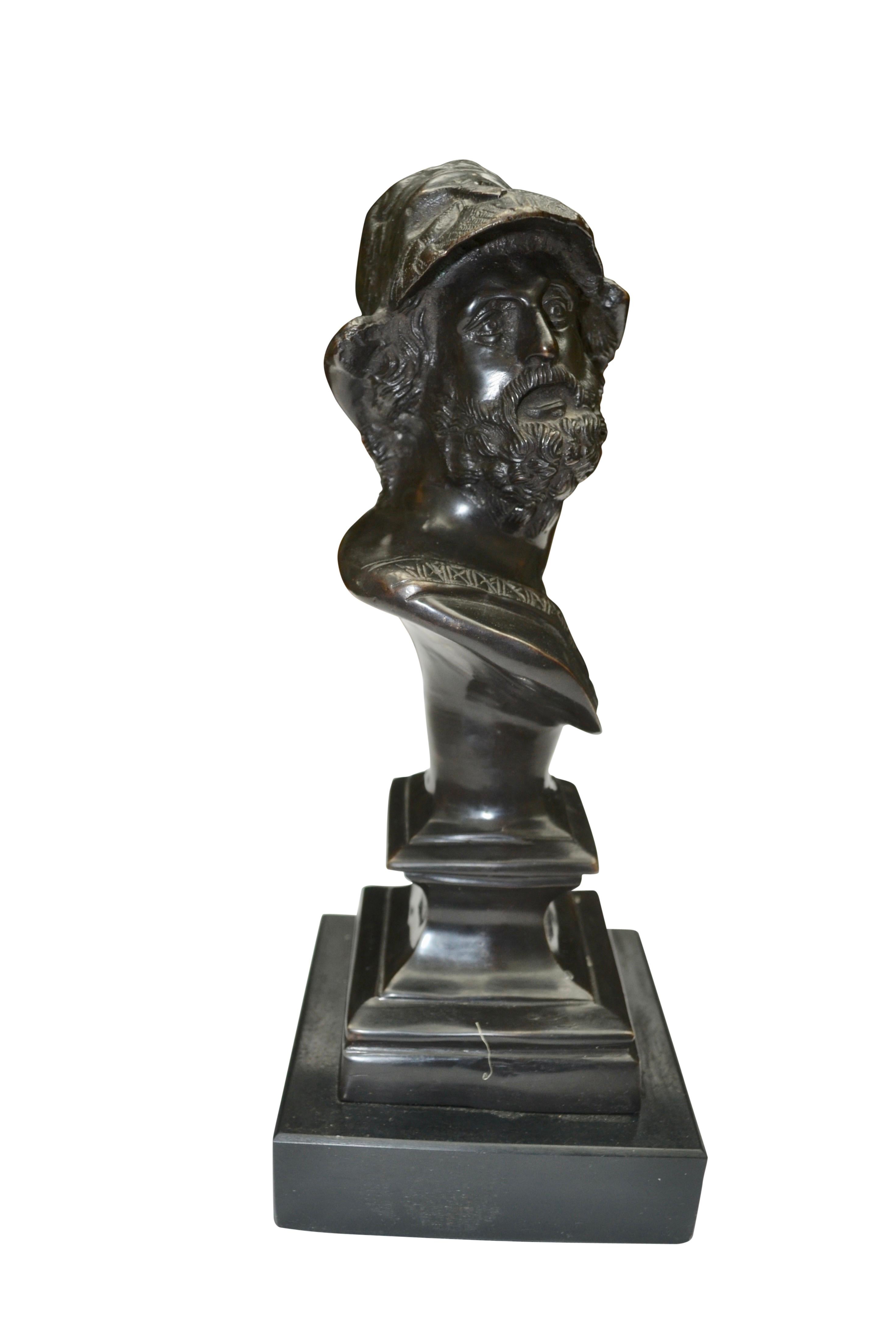 Italian Late 19th Century Grand Tour Bronze Bust of Pericles