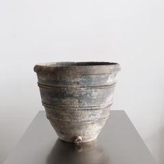 A late 19th C. Black Catalan Cosi Pot Wabi Sabi