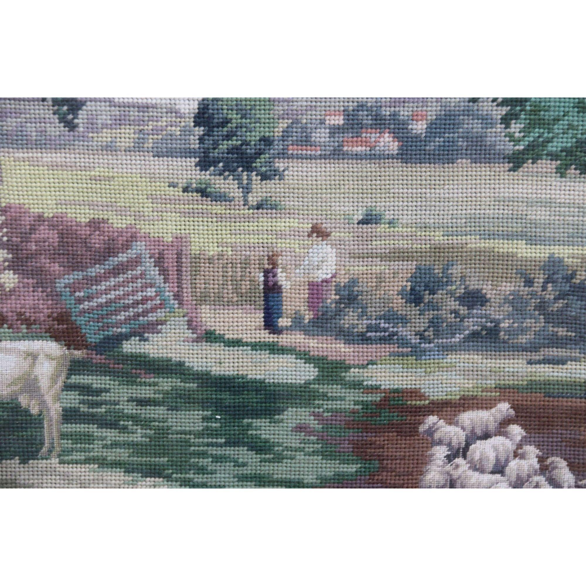 Late 19th C Large Wool Work Picture Taken from John Constable's Painting C1900 For Sale 4