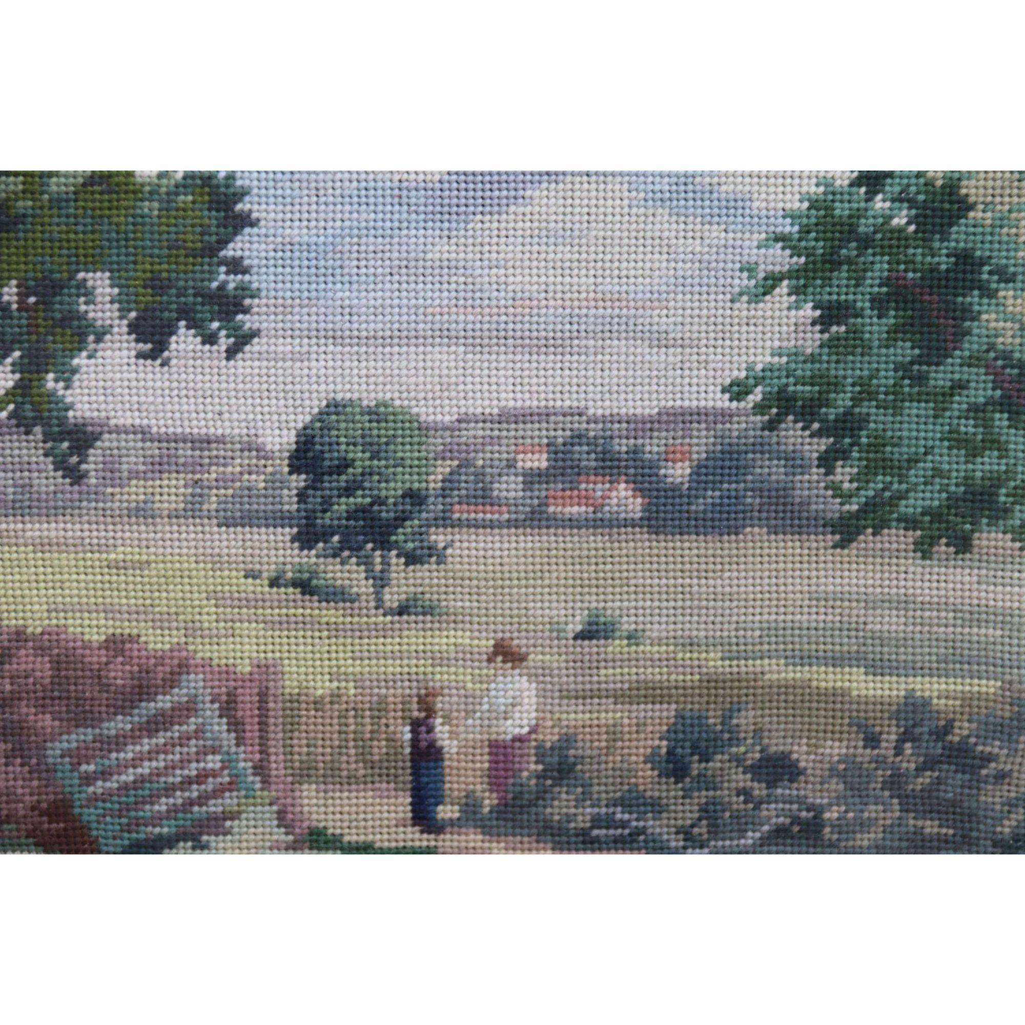 Late 19th C Large Wool Work Picture Taken from John Constable's Painting C1900 For Sale 3