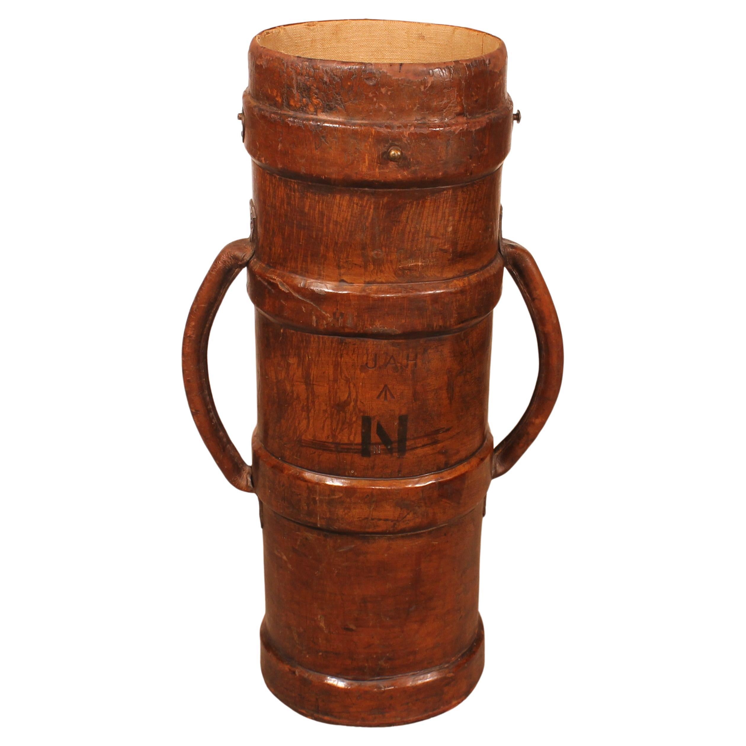 A Late 19th Century Army Shell Case Possible Umbrella Or Stick Stand For Sale