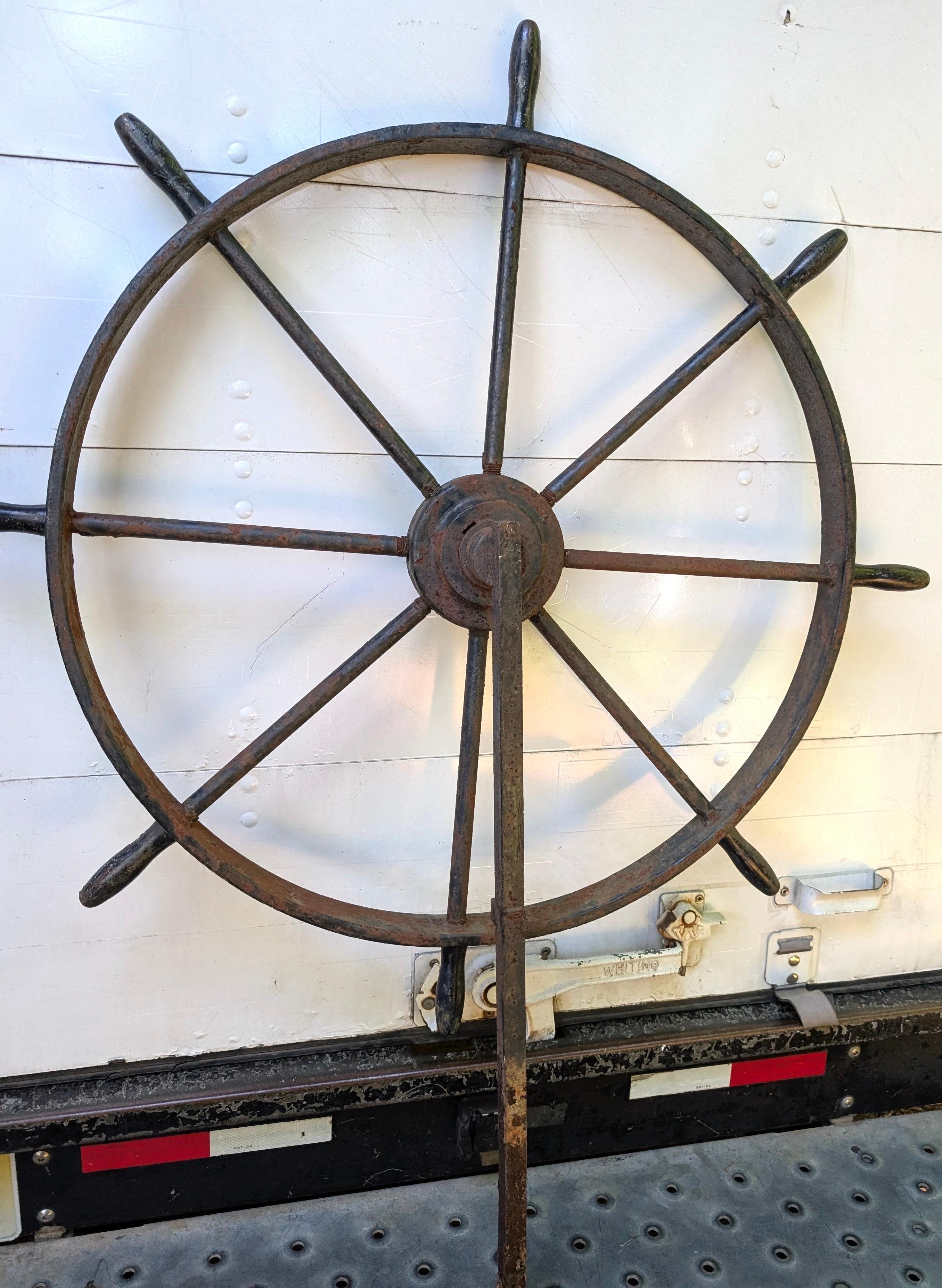 Ferro Ruota di nave in ghisa autentica della fine del XIX secolo in vendita