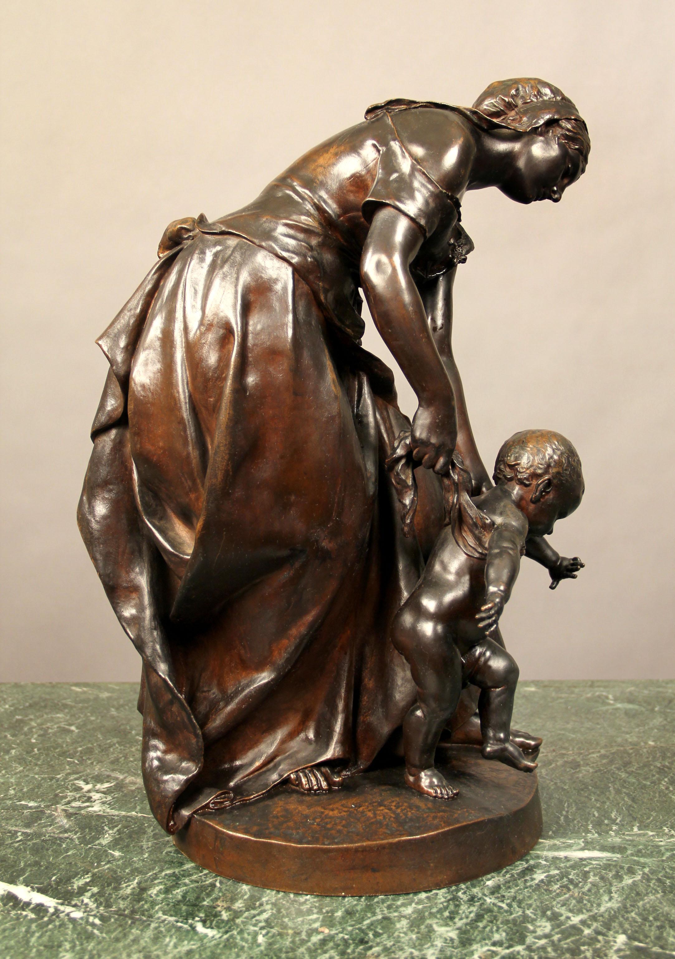 Patinato Scultura in bronzo della fine del XIX secolo intitolata 