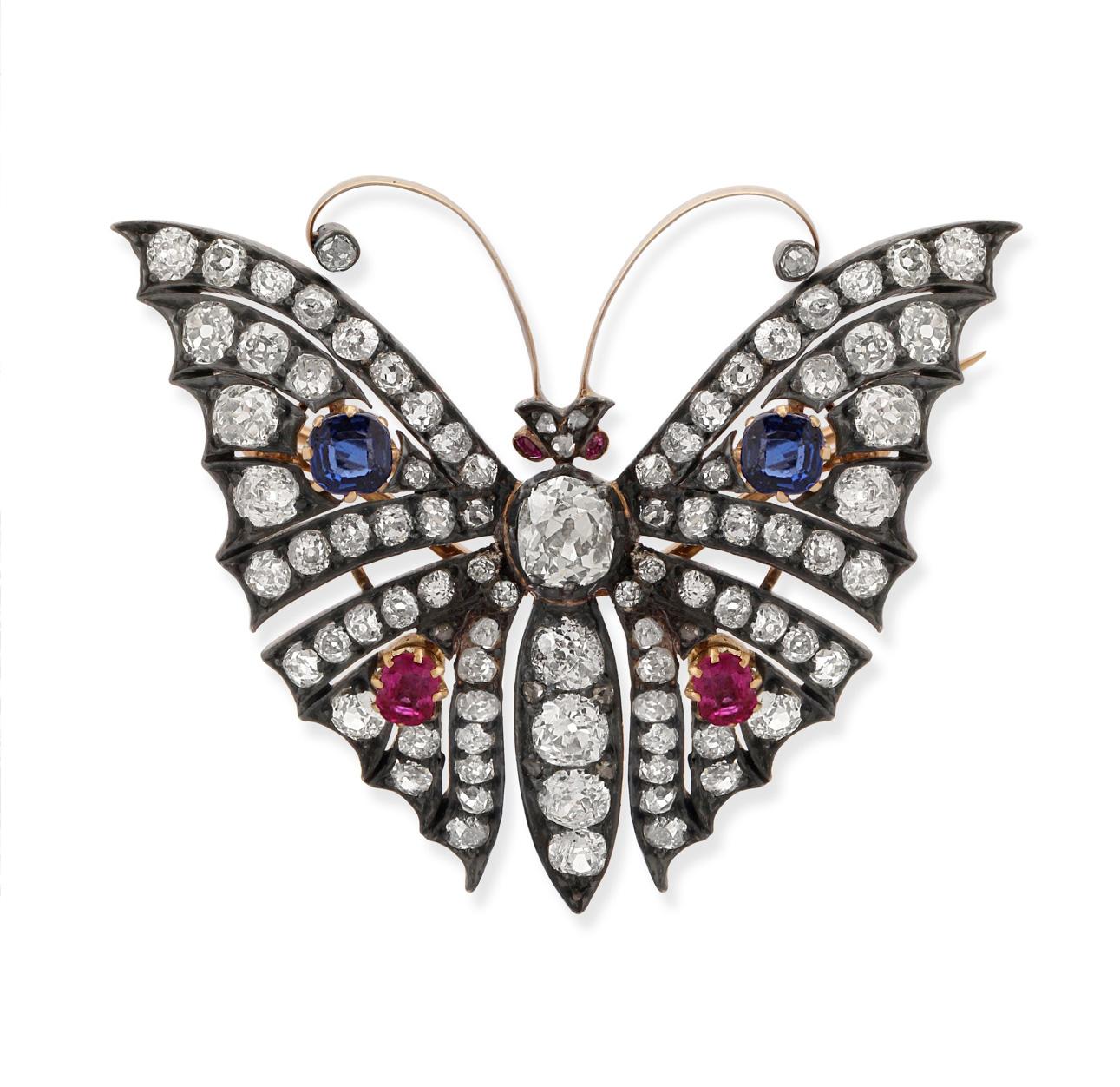 Late 19th Century Butterfly Brooch In Good Condition For Sale In London, GB