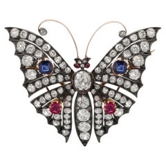 Broche papillon de la fin du XIXe siècle