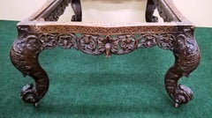 Late 19th Century Carved Teak Burmese Stool