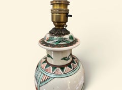 A Late 19th Century Chinese Lidded Vase converted as a lamp
