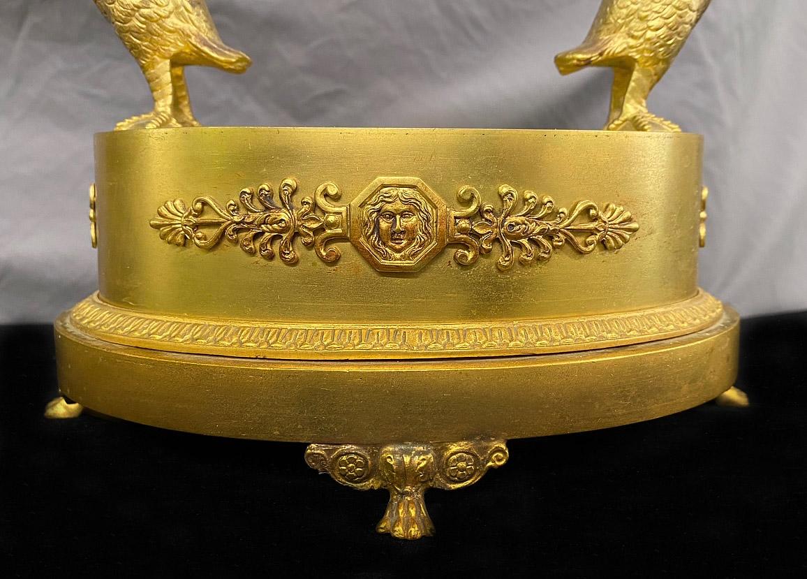 Late 19th Century Empire Style Gilt Bronze and Crystal Centerpiece In Good Condition In New York, NY