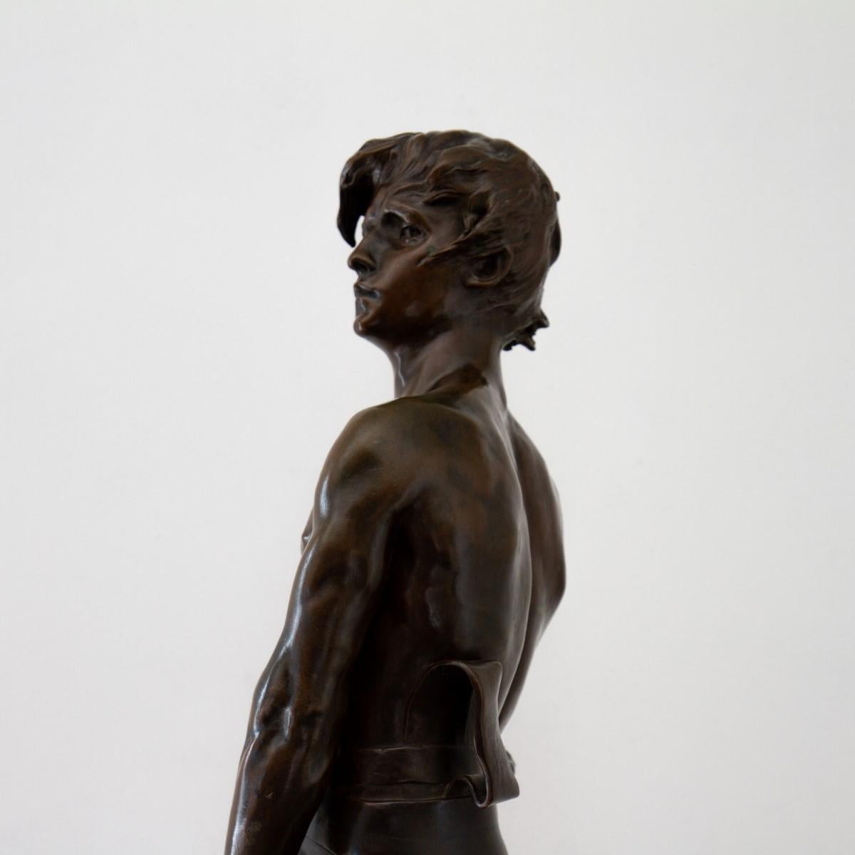 Late 19th Century French Bronze Figure Titled 'Vingt Ans' 1
