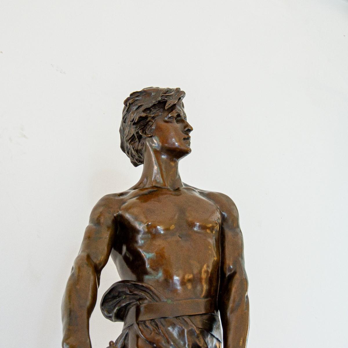 Late 19th Century French Bronze Figure Titled 'Vingt Ans' 3