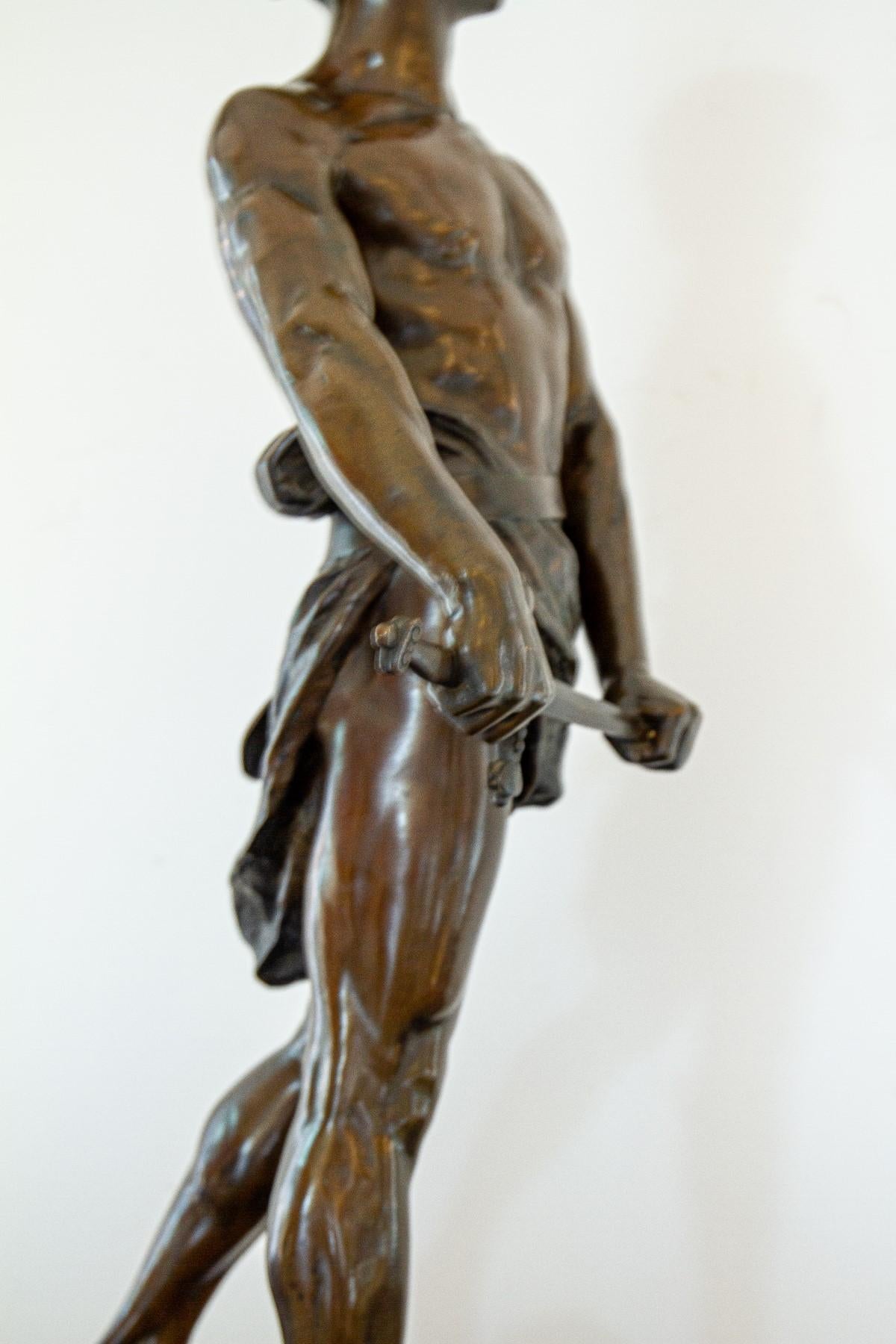 Late 19th Century French Bronze Figure Titled 'Vingt Ans' 5
