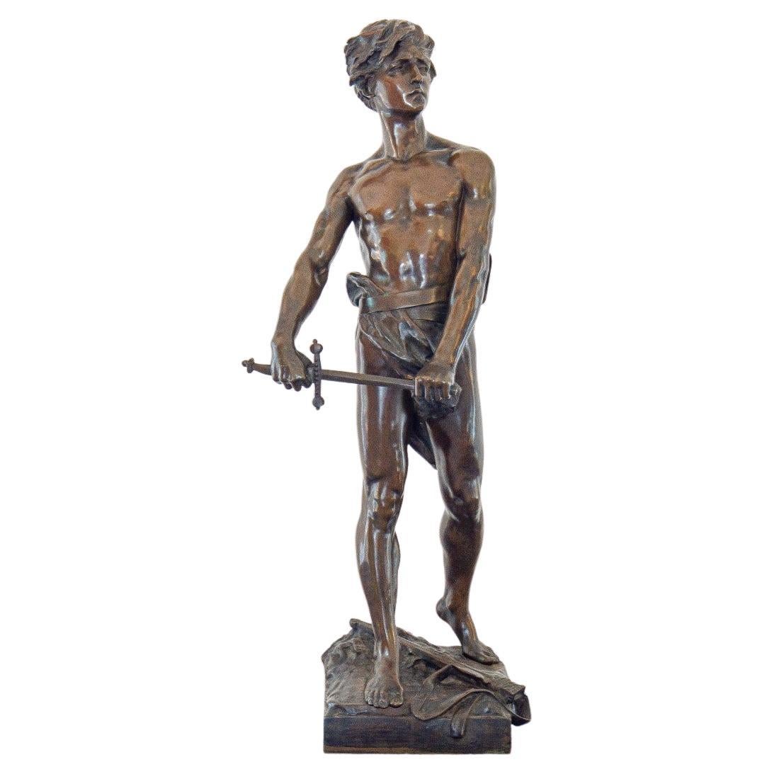 Late 19th Century French Bronze Figure Titled 'Vingt Ans'