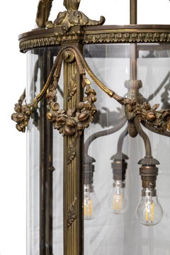 Lanterne de salle en bronze de la fin du XIXe siècle, CIRCA