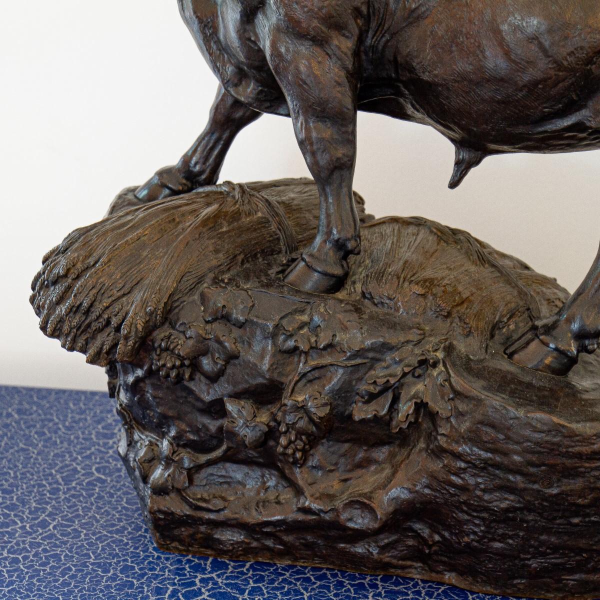 Late 19th Century French Bronze of a Bull by Auguste Cain 6