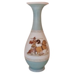 Vaso in vetro in stile classico greco francese della fine del XIX secolo, circa 1880