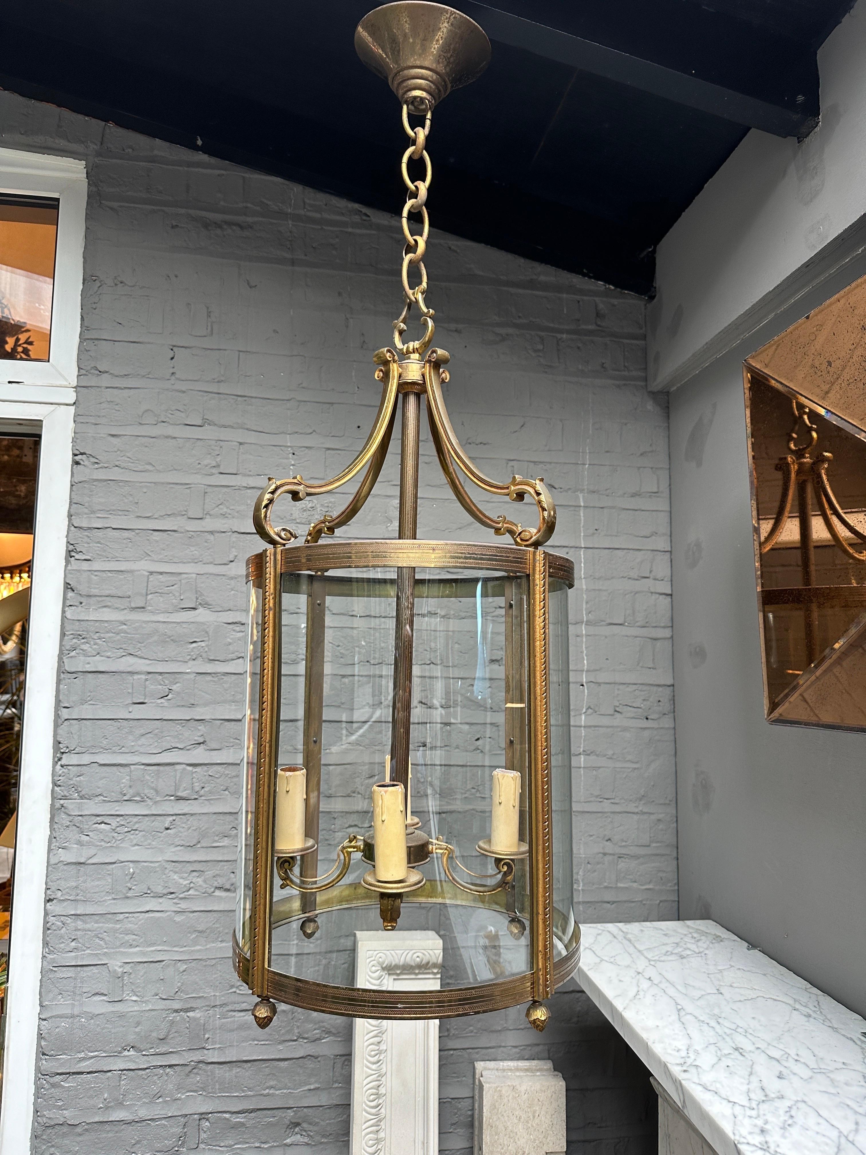 A late 19th Century French Gilt Bronze Lantern  For Sale 8