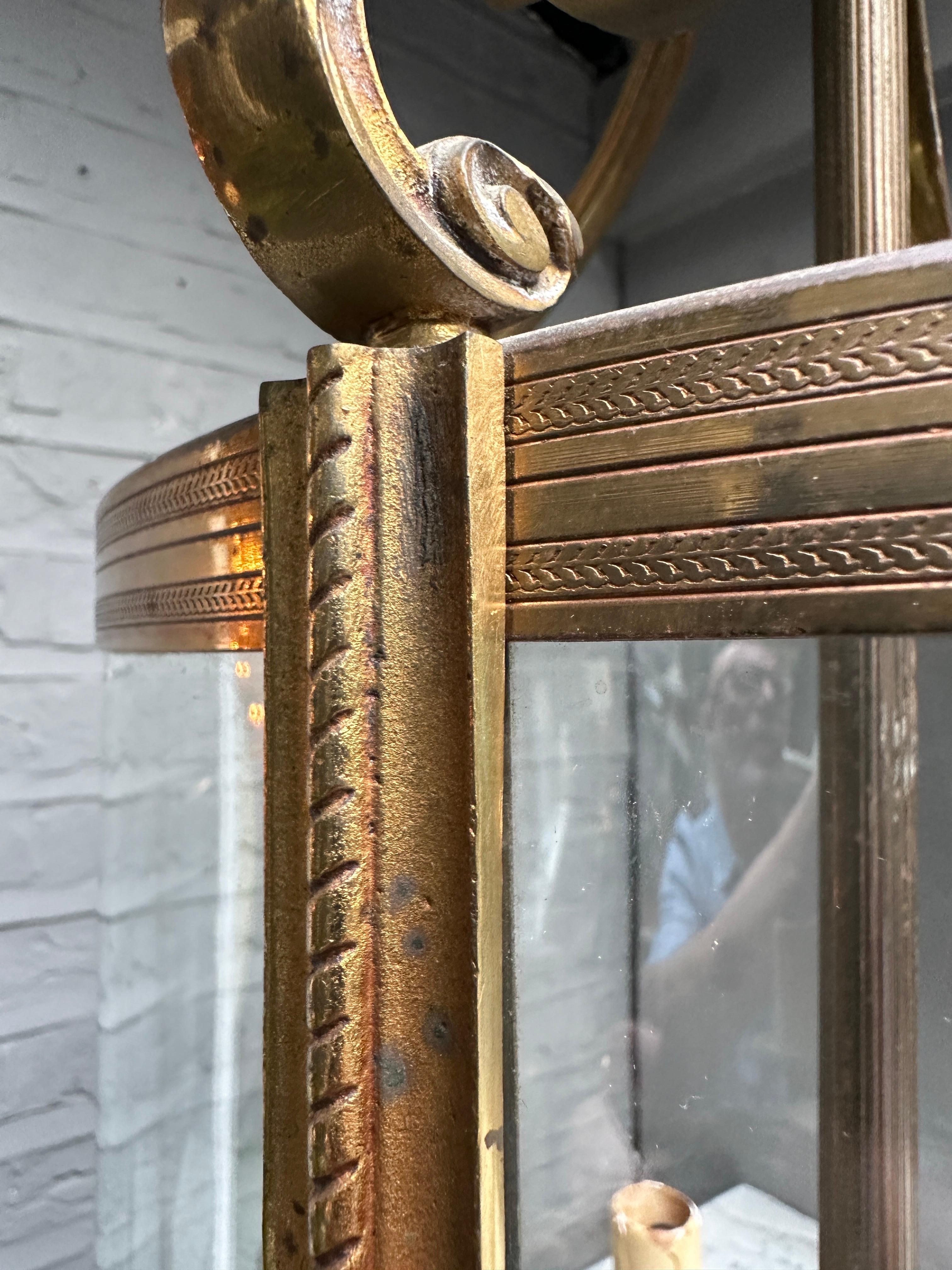 A late 19th Century French Gilt Bronze Lantern  For Sale 5