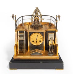 Late 19th Century French Novelty ‘Quarterdeck’ Mantel Clock by Guilmet, Paris