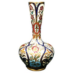 A Late 19th Century Gilt Bronze & Champleve Bud Vase, France Circa 1890