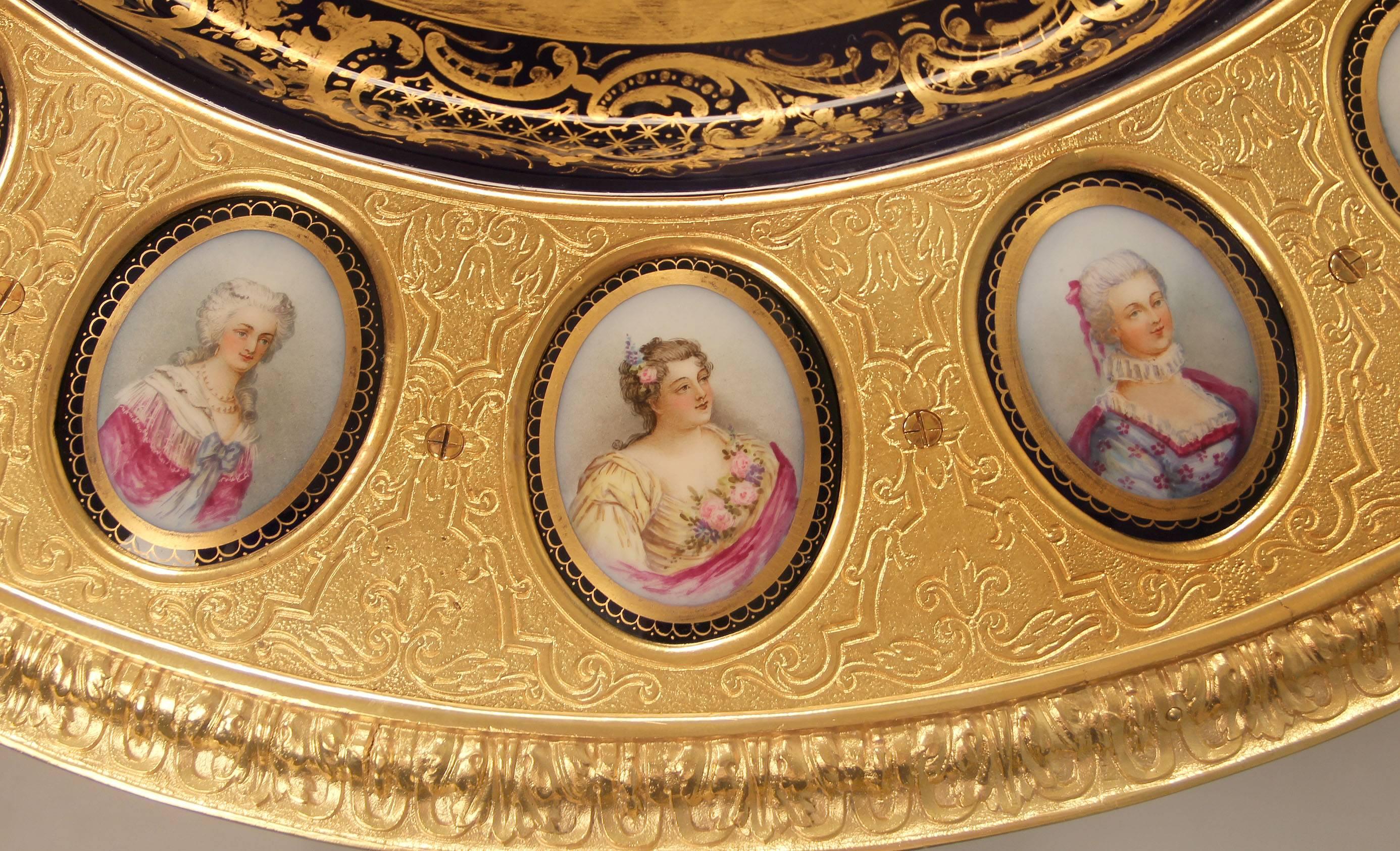 Late 19th Century Gilt Bronze-Mounted Sèvres Style Porcelain Centre Table In Good Condition In Long Island City, NY