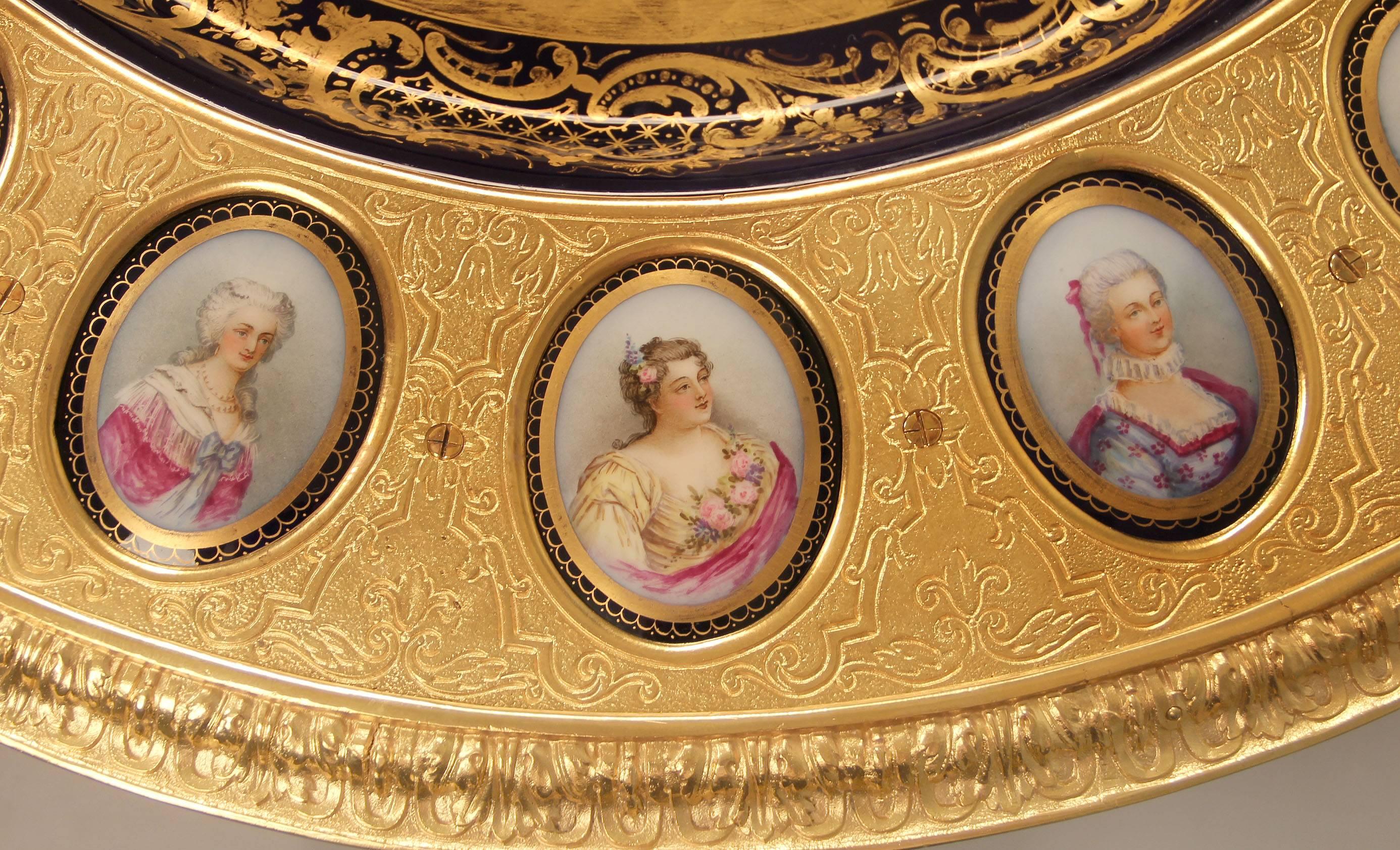 Late 19th Century Gilt Bronze-Mounted Sèvres Style Porcelain Centre Table In Good Condition In New York, NY