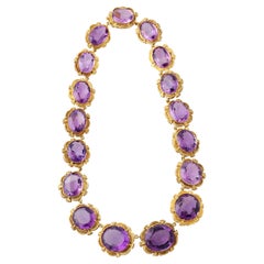 Late 19th Century Gold & Amethyst Riviere Necklace