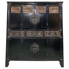 Late 19th Century Large 8-Door Cabinet from Zhejiang, China
