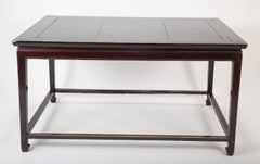 Early 20th Century Large Chinese Black Lacquered Center Table