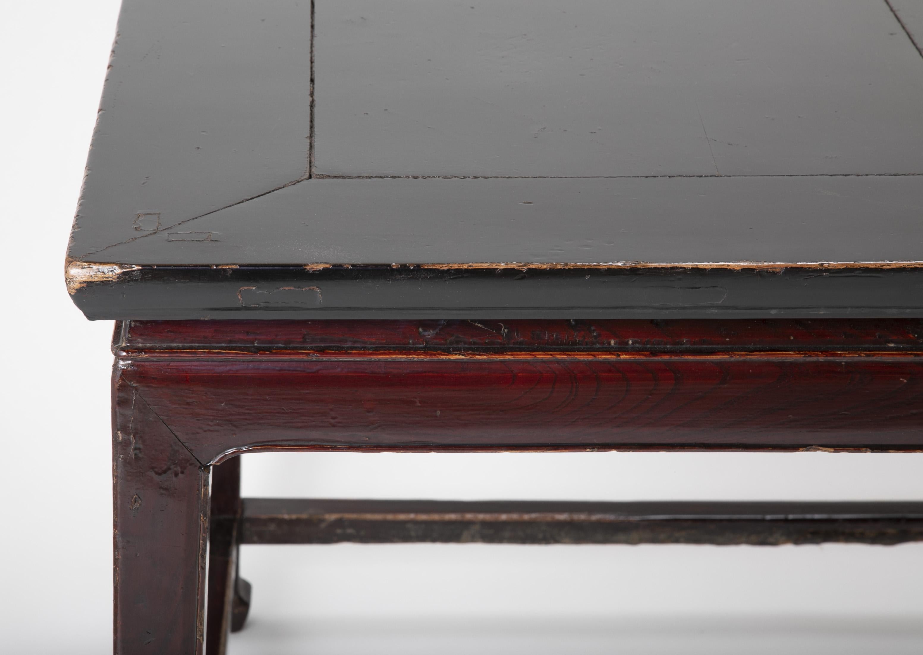 Early 20th Century Large Chinese Black Lacquered Center Table 2