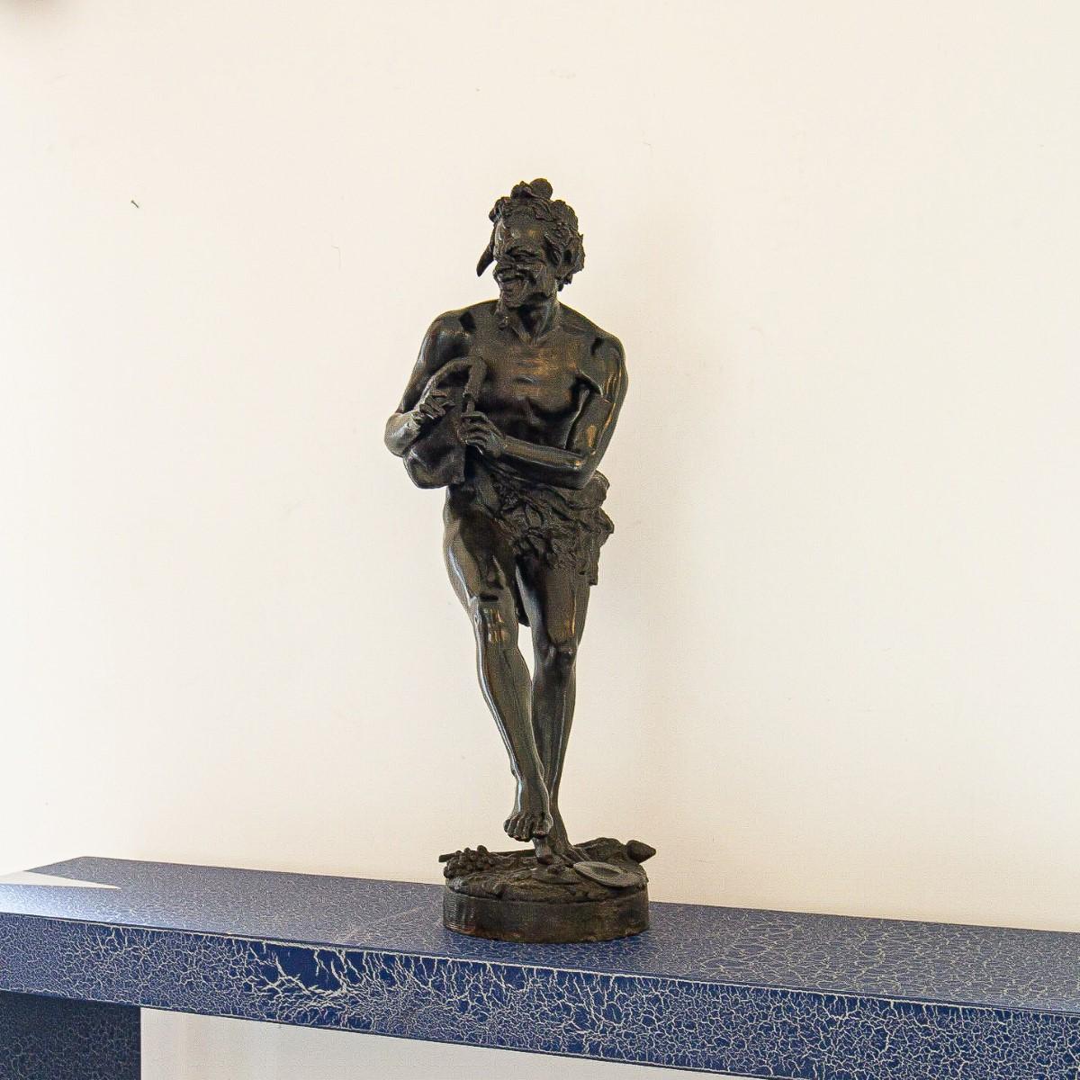Grand Tour Late 19th Century Large French Bronze of a Musician