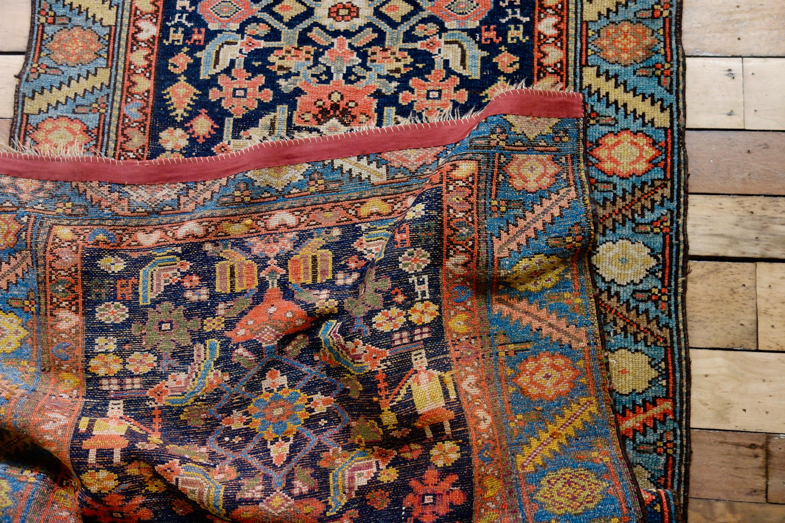 Late 19th Century Long Near Pair of Malayer Persian Runners, Rugs Colourful 8