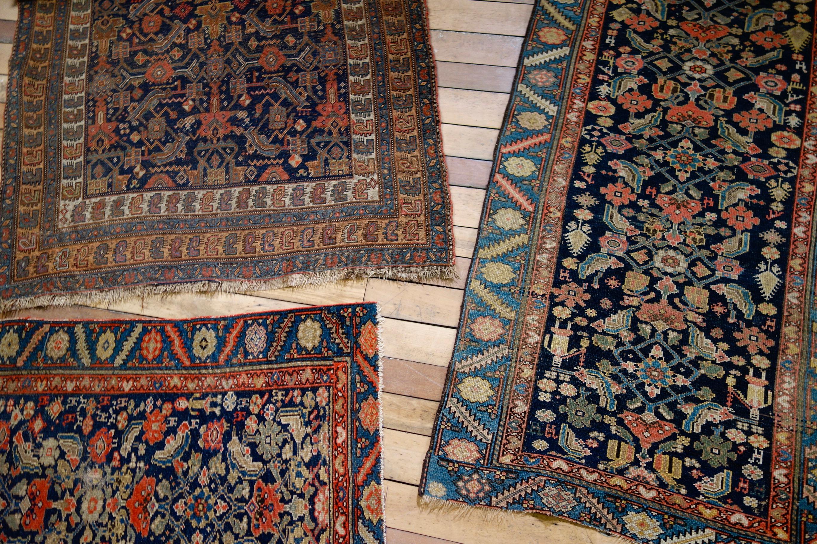 Late 19th Century Long Near Pair of Malayer Persian Runners, Rugs Colourful 10