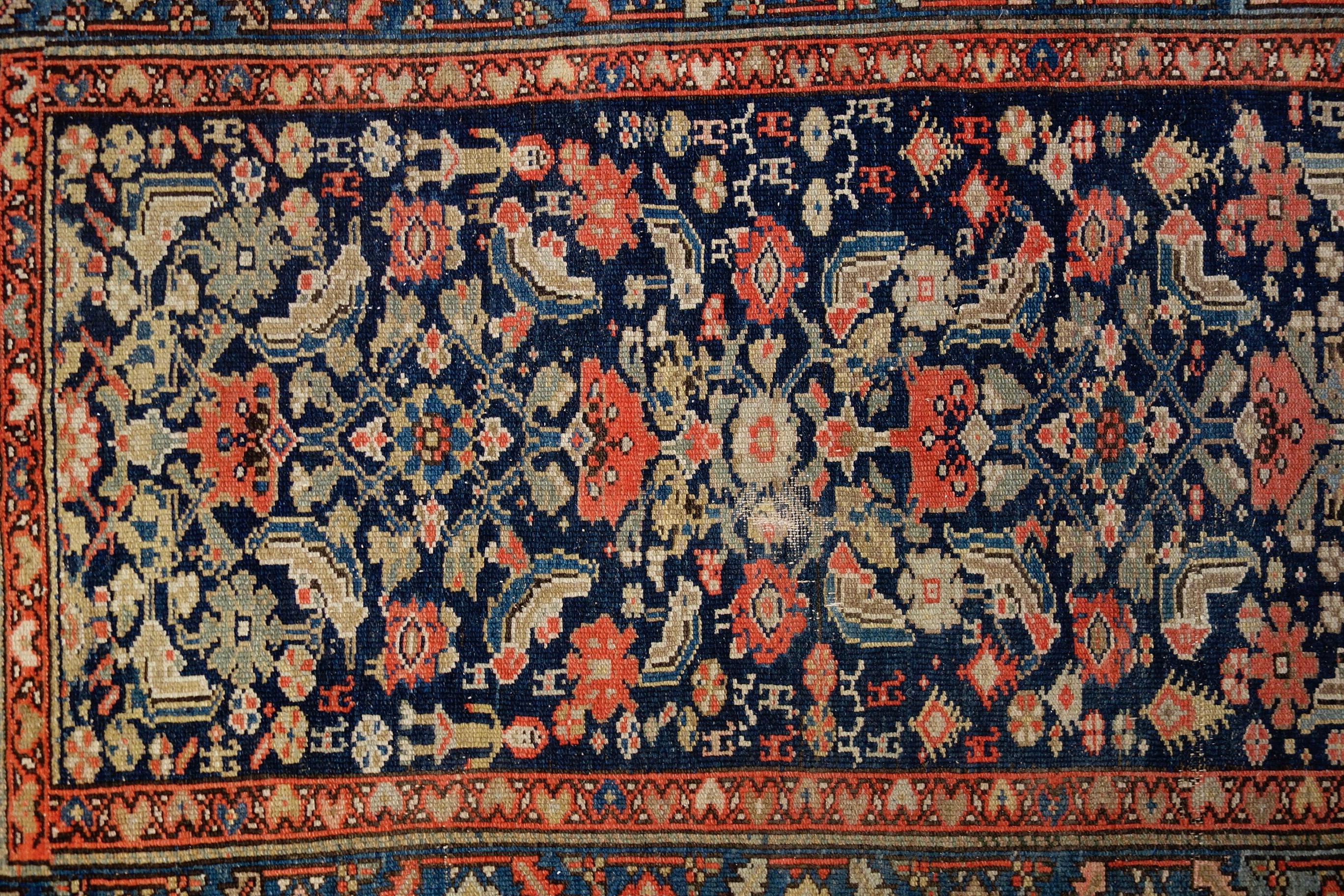 Late 19th Century Long Near Pair of Malayer Persian Runners, Rugs Colourful 1