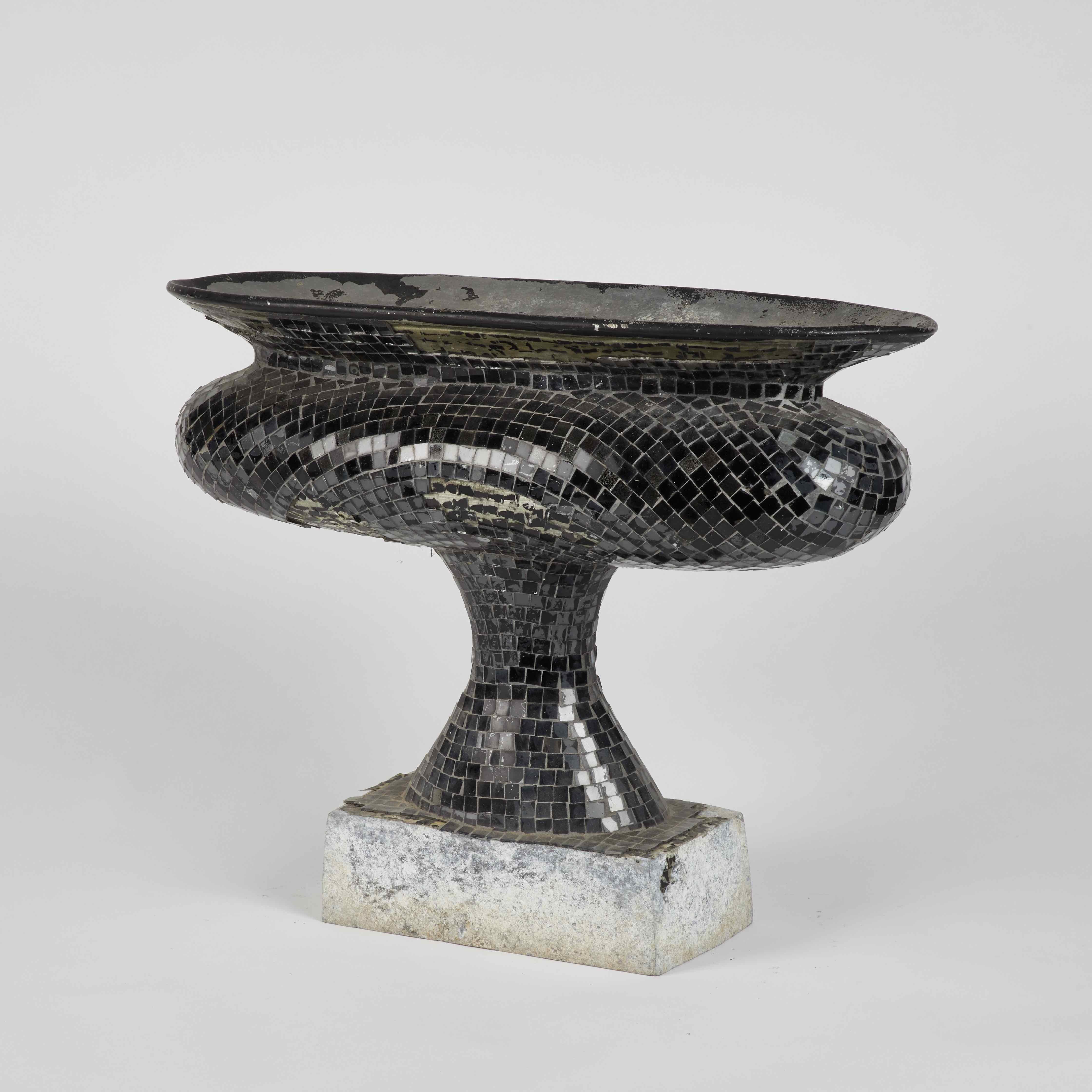 Late 19th Century Marble Urn with Glass Mosaic Decoration 1