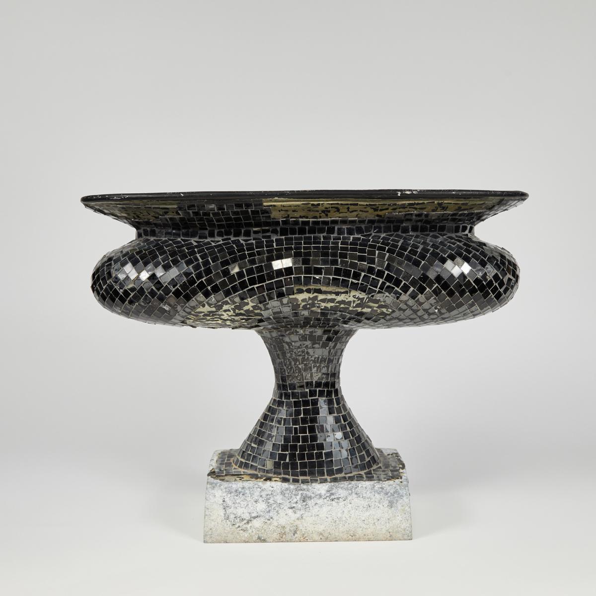 Late 19th Century Marble Urn with Glass Mosaic Decoration 2
