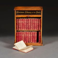 Late 19th Century Miniature Library Bookcase of Poetry