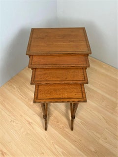 Late 19th Century Nest of Satinwood Quartetto Tables