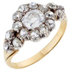 A Late 19th Century Old Cut Diamond Cluster Ring Circa 1880