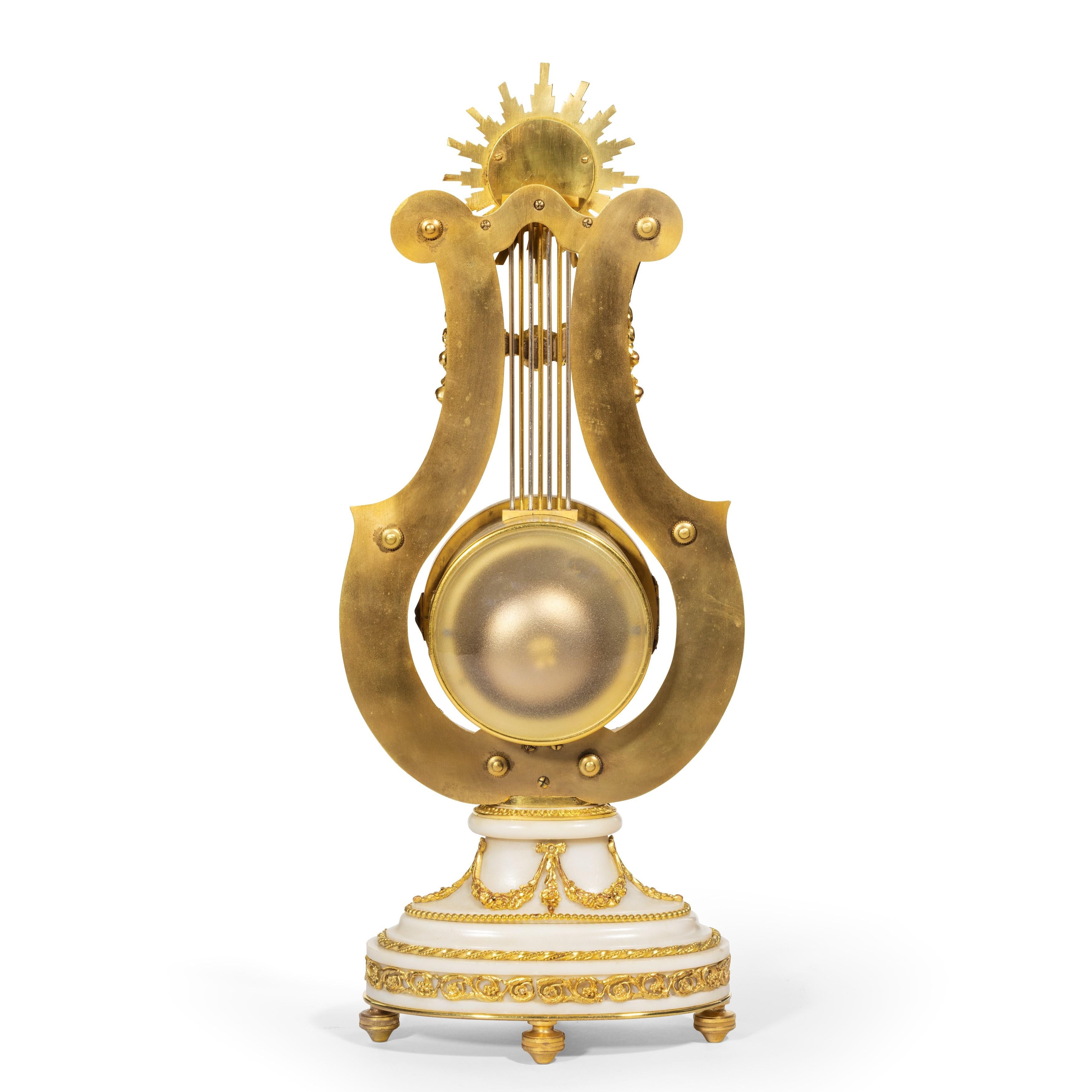 Late 19th Century Ormolu and White Marble Mantel Clock by Causard 2
