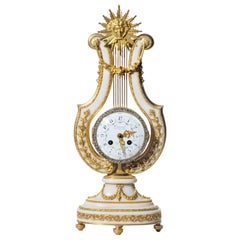 Late 19th Century Ormolu and White Marble Mantel Clock by Causard