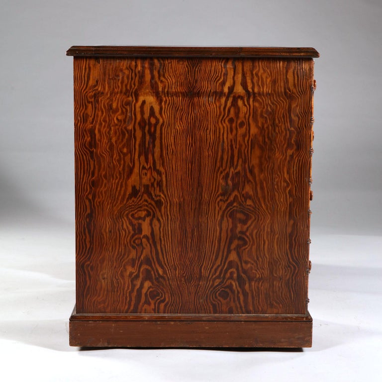 Late 19th Century Painted Kneehole Desk Stamped A Blain and Sons