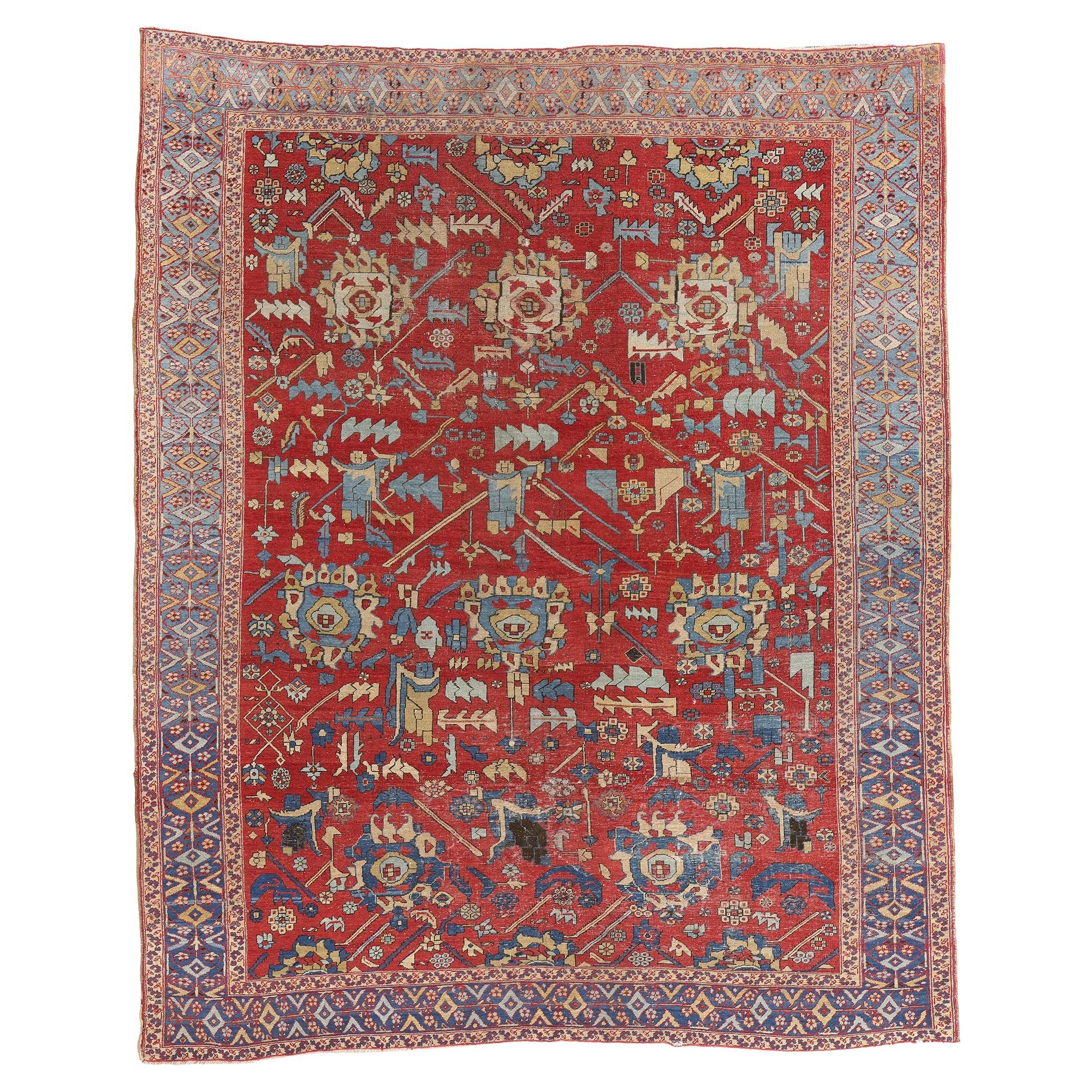 Un capolavoro Serapi persiano della fine del XIX secolo di eleganza monumentale